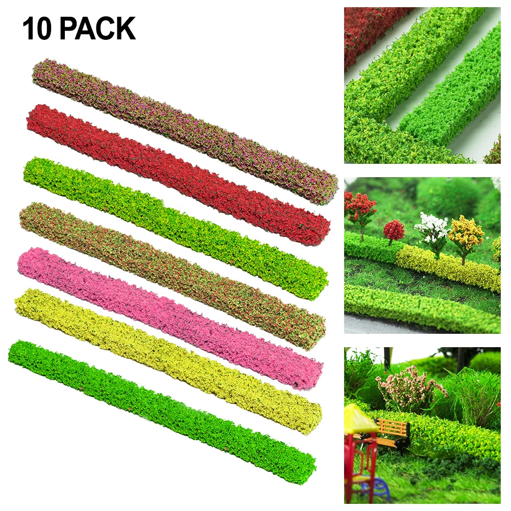 10pcs Miniature Flower Cluster Shrubs For Scenery Decoration Premium Sponge Landscape Ornaments For Dollhouse Table Railway view 4
