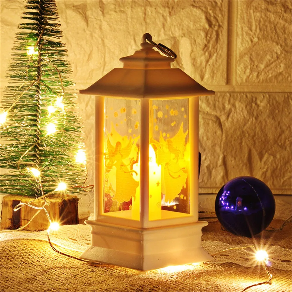 Christmas Lantern Light Merry Christmas Decorations for Home 2024 Navidad Christmas Tree Ornaments Xmas Gift Happy New Year