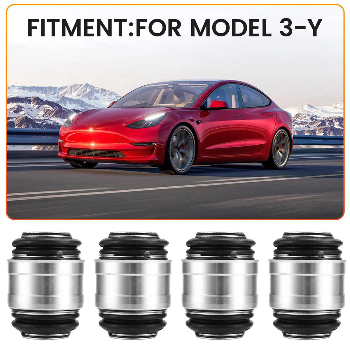 Picture 5: M49K_4 PCS Rear Steering Knuckle Bushing 1188412-01-E for Tesla Model 3/Y