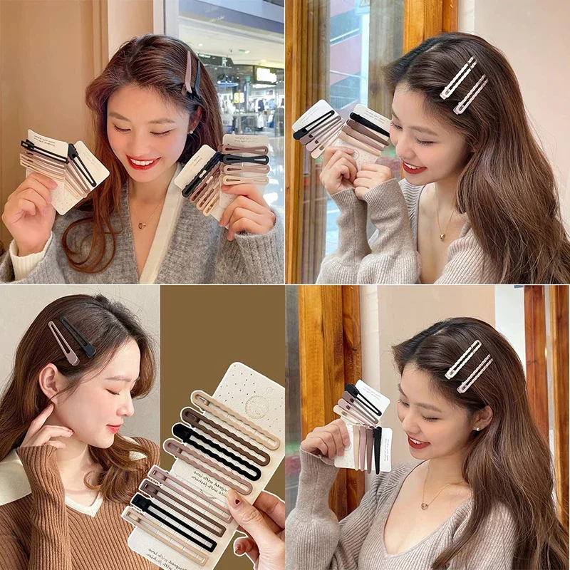 3/4 Pcs/Set New Women Girks Vintage Frosted Geometry Ornamentr Hair Clips Adult Lovely Alloy Hairpins Female Hair Accessories image 4