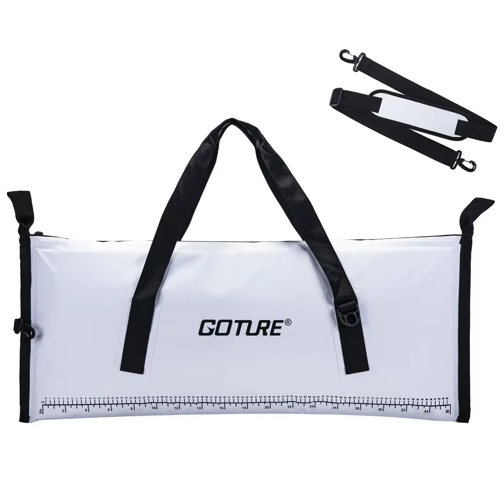 Fishing Cooler Bag Live Fish Insulated Cooler Bag Freshness 72 Hour Cold Retention Collapsible Waterproof PVC Fish Bag