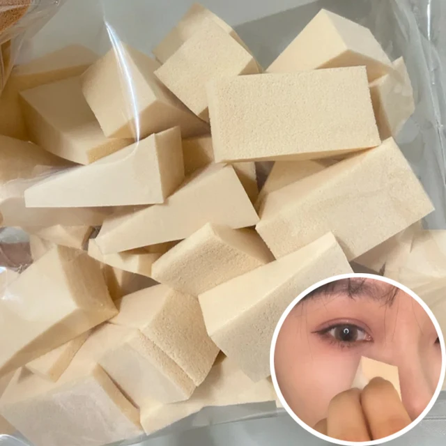 100PCS/Bag Triangle Makeup Sponge Soft Smooth Foundation Powder Puffs Washable Lightweight Cosmetic Puffs Nail Art Beauty Tools 2 100PCS/Bag Triangle Makeup Sponge Soft Smooth Foundation Powder Puffs Washable Lightweight Cosmetic Puffs Nail Art Beauty Tools 2