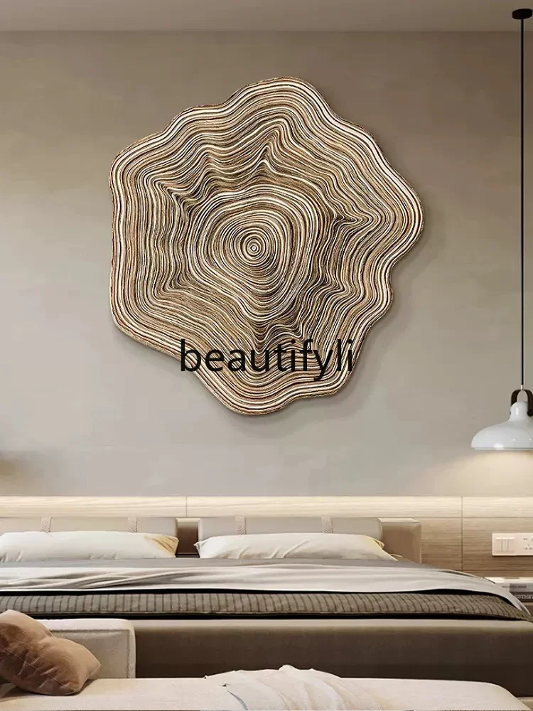 60.Wabi-Sabi Style Three-Dimensional Texture Handmade Pleated Cloth Living Room Paper Art Entrance Abstract  Decorative Painting