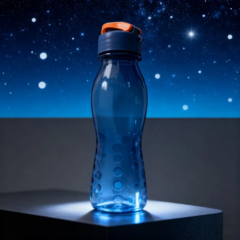 

700ml/23.67OZ Portable Water Bottle, Comfortable Grip, Leak-Proof, BPA-Free PP, Ramadan - Yellow with Pink Lid