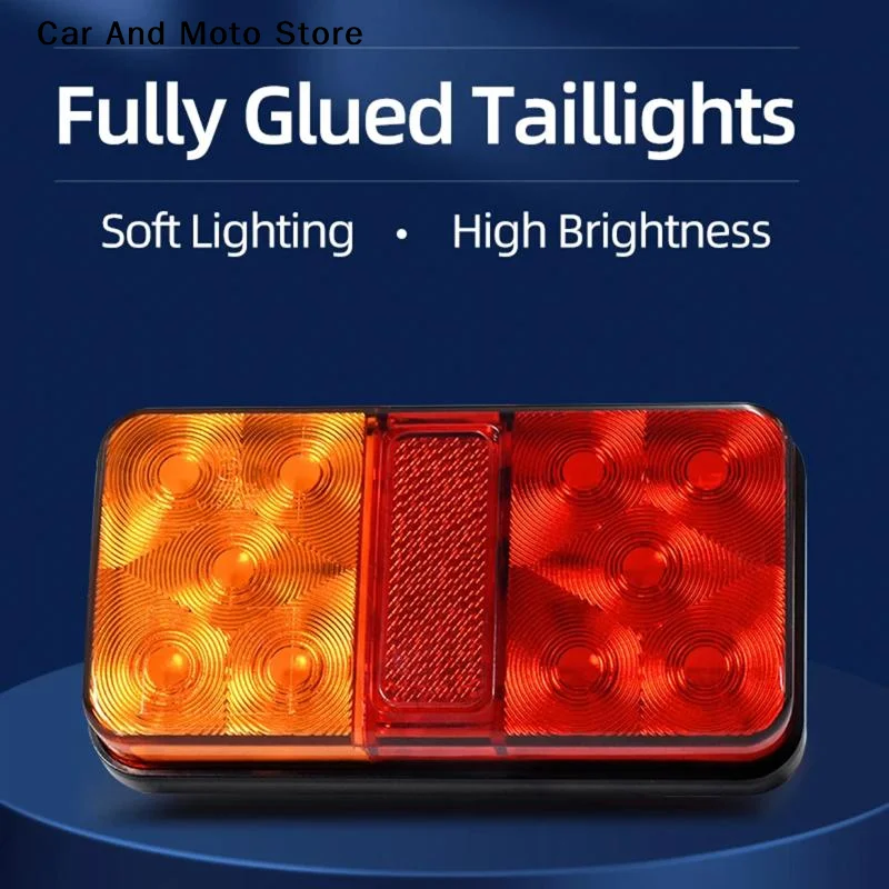 【CMO】12V-80VLED Rear Tail Light Trailer Light Universal 10Leds Stop Brake Light Turn Signal Indicator Lamp For Caravan Van Boat