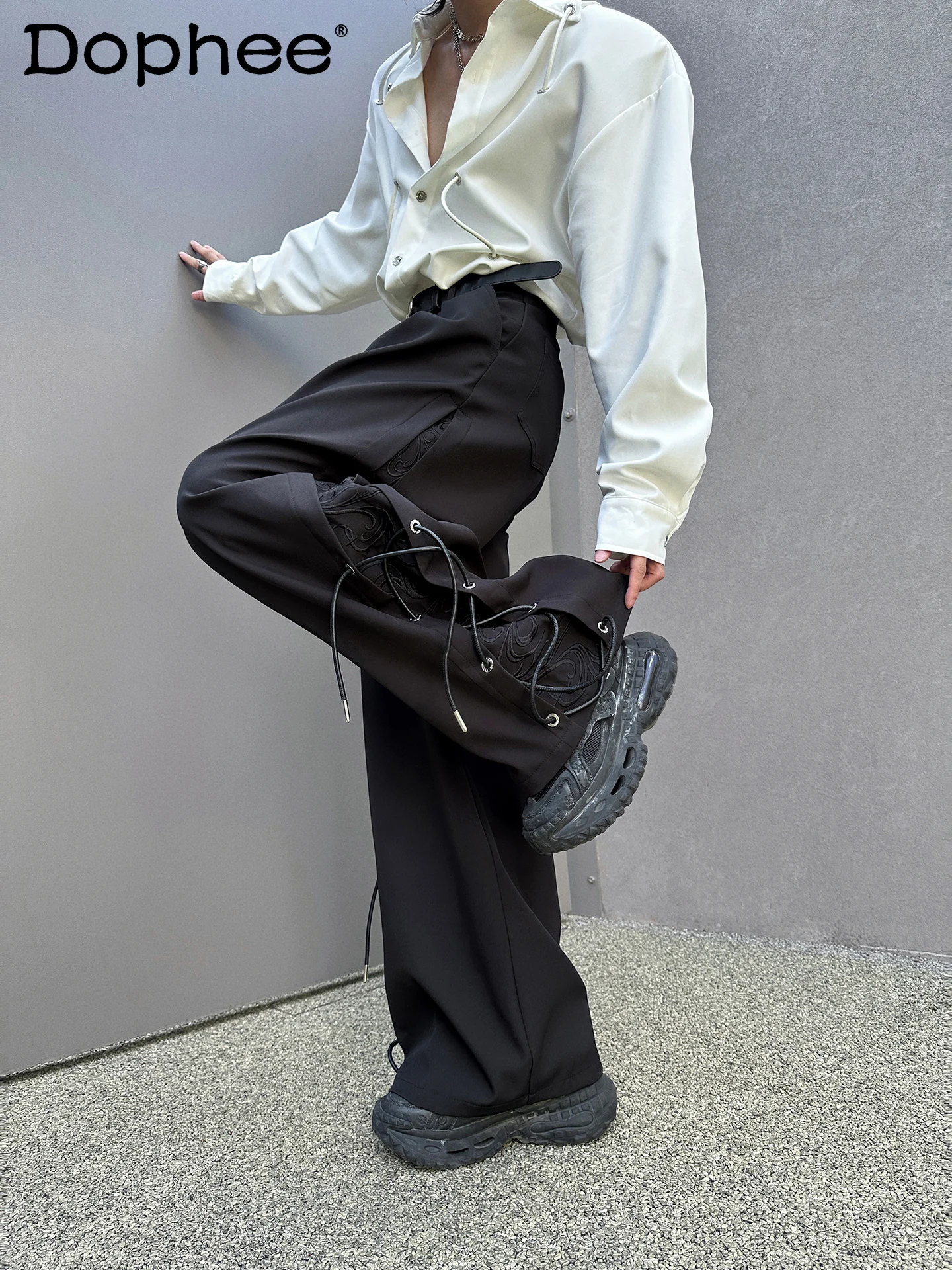 

2025 Summer New Fashion Trend Casual Pants Youth Popular Handsome Men Loose Casual Design Sense Long Pants