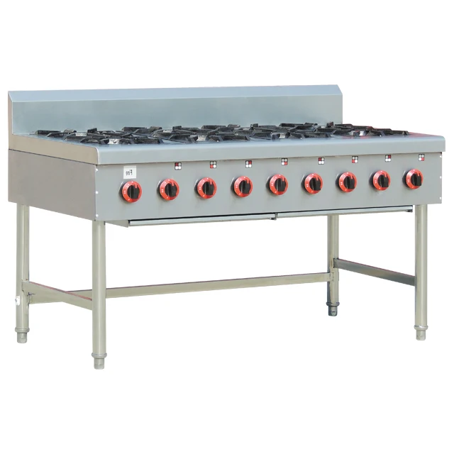 

24 Free Standing Commercial Gas Range 6 Burner With Oven Gas Range