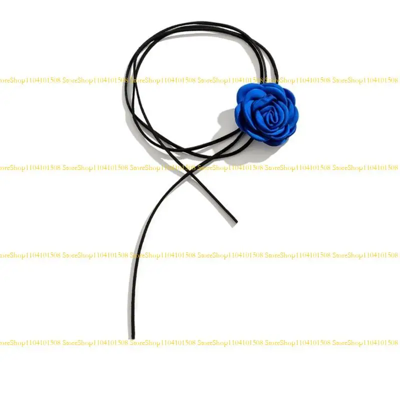 15yc gótico elegante gran flor clavícula collar para mujeres joyas marañón mando gargantilla ajustable y2K
