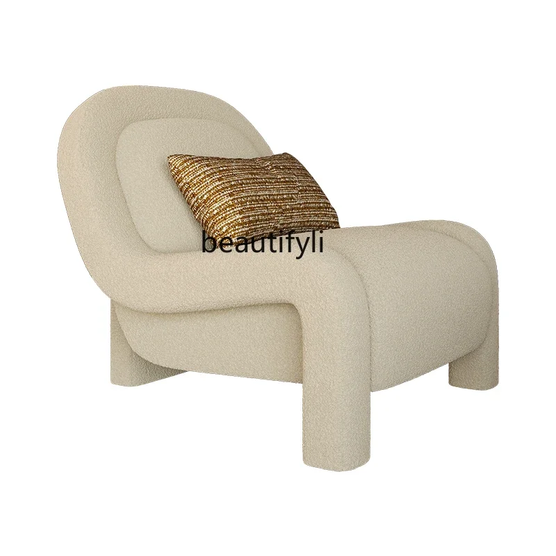

Modern wabi-sabi wind single chair simple single sofa living room balcony leisure sofa chair