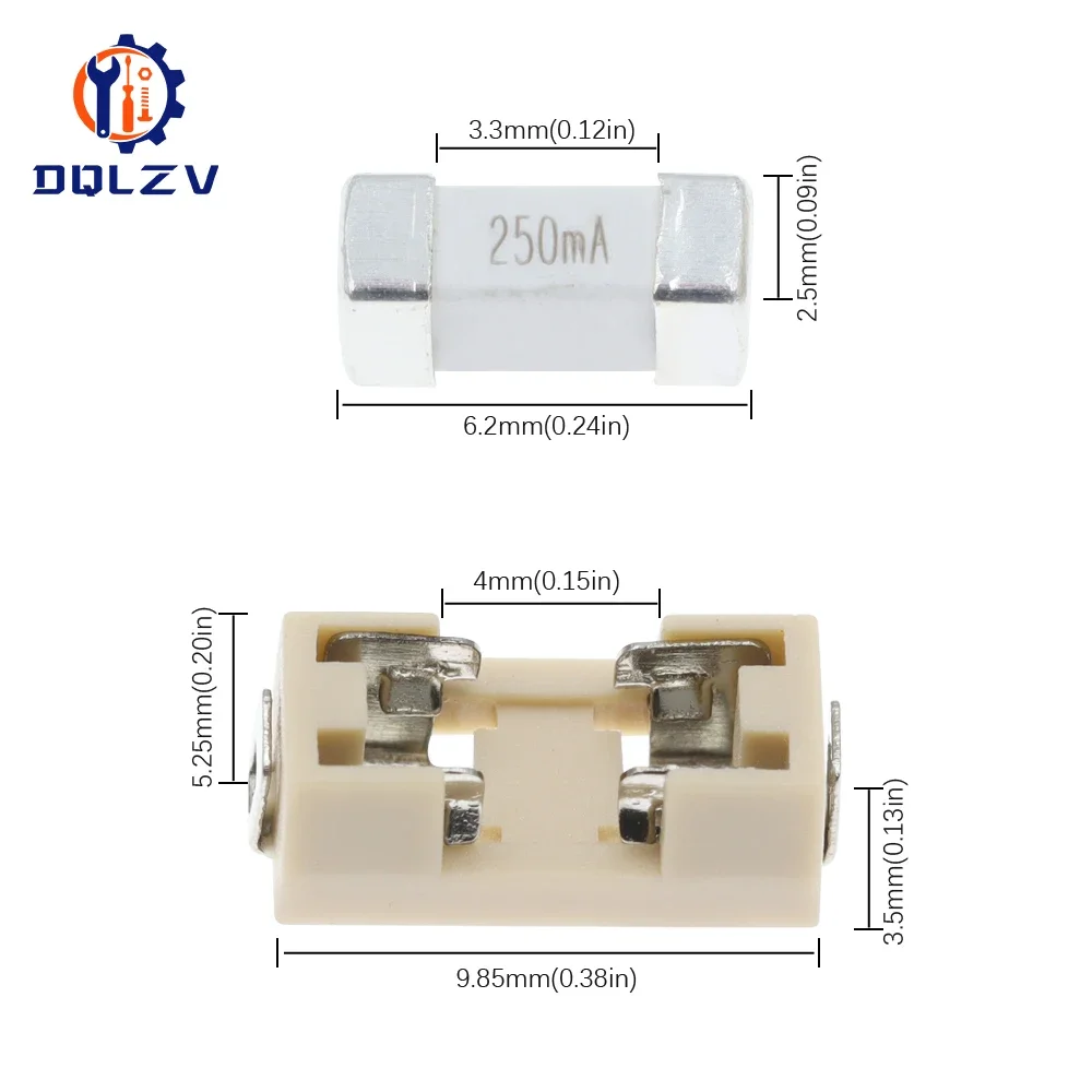 1808 125V 0451 SMD Fast blow Fuse 0.5A 0.75A 1A 2A 3A 4A 5A 6.3A 8A 10A 12A 15A 500MA 0451 Ultra-rapid Fuse 0451010.MRL