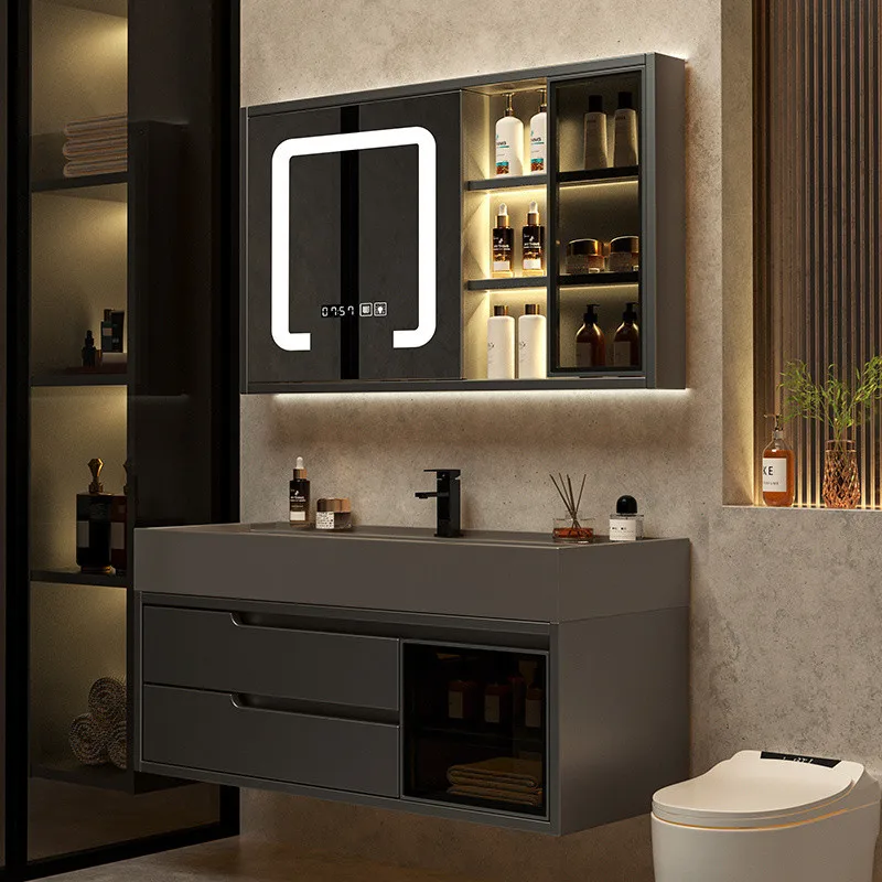 Picture 3: Bathroom Cabinet Washbasin Cabinet Combination Rock Integrated Basin