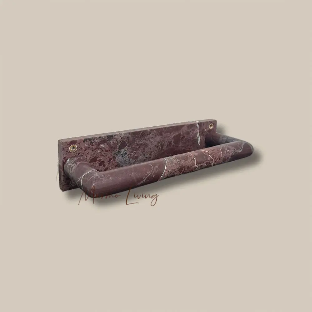 Elegant Marble Towel Bar Holder Bathroom Hanging Rail Designer Hook Artistic Decor