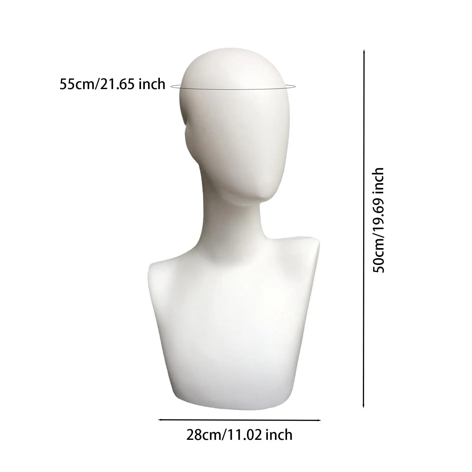 Mannequin Head Manikin Head Professional Multipurpose Hair Salon Wig Holder Model Wig Stand for Wig Making Hat Headdress