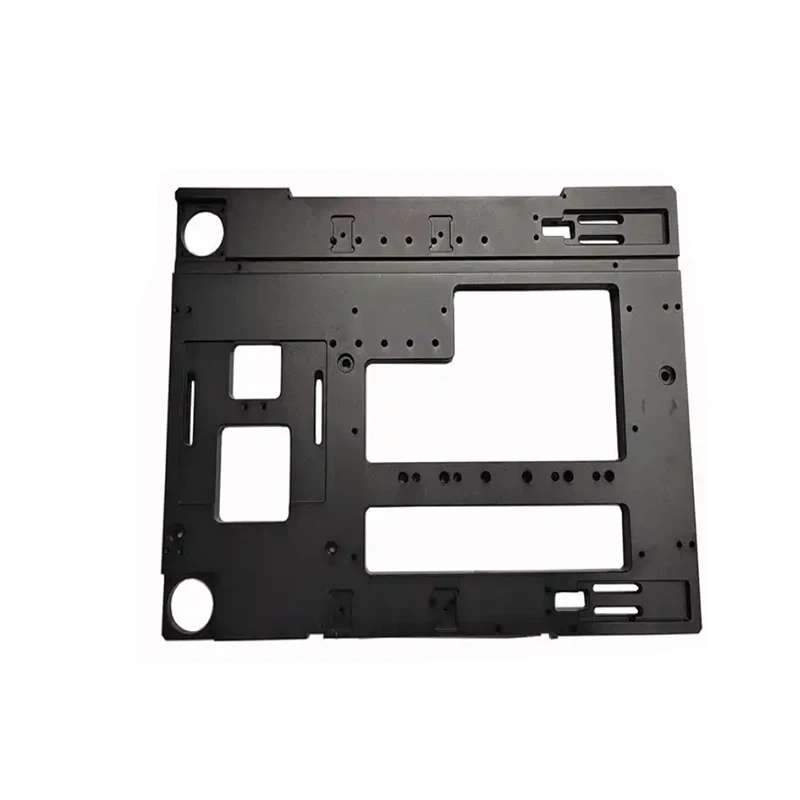 CNC machined black plastic equipment mounting bracket instrument fixing frame mechanical mounting substrate