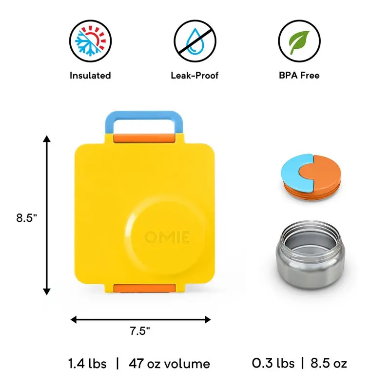 Imagem -04 - Caixa Bento Isolada com Frasco de Comida Vazada Lancheira para Crianças Compartimentos Zonas de Temperatura Sol