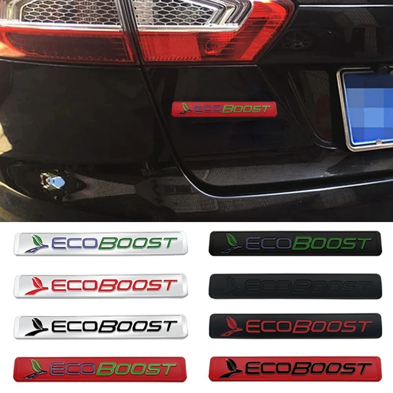 Metal  Car Rear Trunk Whole Body Badge Sticker for Ford ECOBOOST Ranger Escort Taurus Explorer Fiesta Focus Mondeo Accessories