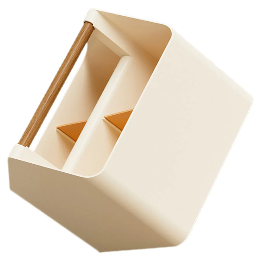 

Storage Box with Handle Boxes Organizers Organiser Work Desk Remote for Table Bathroom