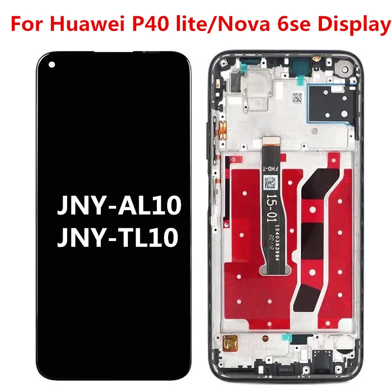 6.4  For Huawei P40 Lite JNY-AL10 JNY-TL10 Display LCD Touch Screen For Huawei Nova 6SE LCD Digitizer  Display Replacement Parts