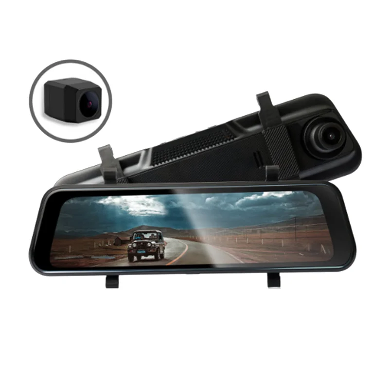 Streaming Media Rearview Mirror HD Night Vision Dual Lens Full Screen Reversing Video Recorder Recorder Car Accessories