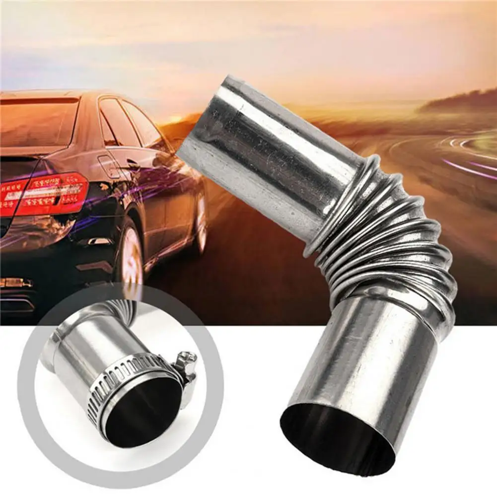 

2Pcs Exhaust Pipe Angle Connector Car Heater Exhaust Hose With 4 Fixing Clips Auxiliary Heater Exhaust Pipe Accessories 자동차 배기관