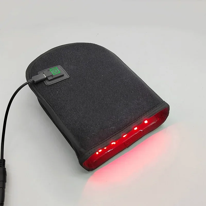 Guanti per terapia della luce rossa per alleviare l'artrite e il dolore alle mani - Guanti LED bifacciali con calore lenitivo per rigidi delle articolazioni delle dita
