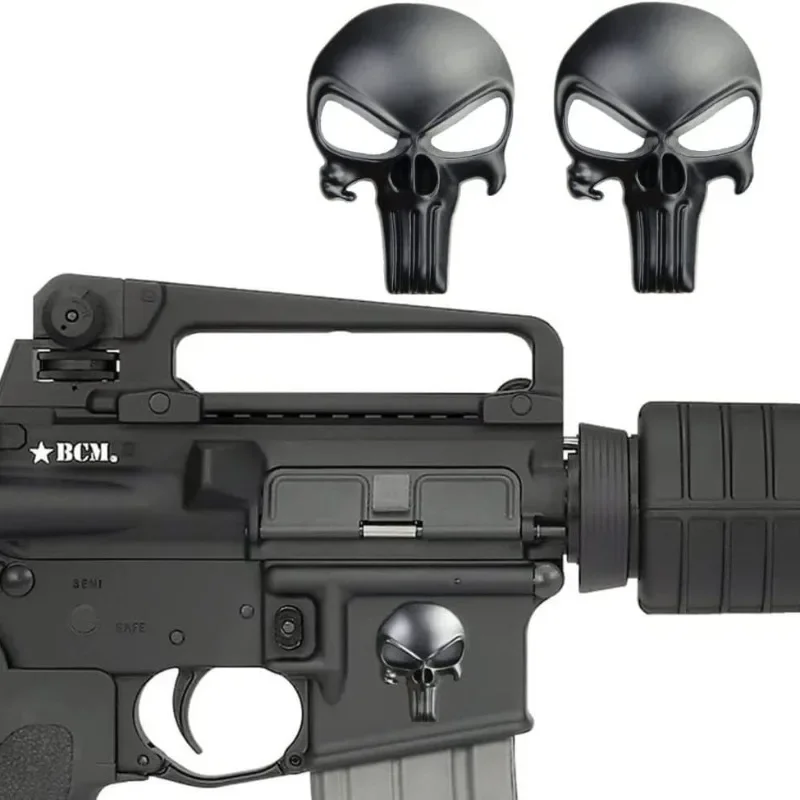 

3D Metal Stereoscopic Punisher Car Sticker Skull Car Sticker Car Tail Logo Modified Fuel Tank Sticker Logo