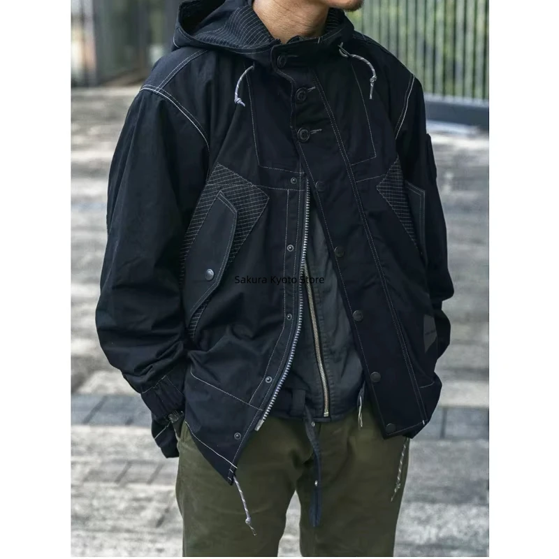 

Mountain Limited Joint Mid-Length Windbreaker Functional Splicing Waterproof Plush Jacket