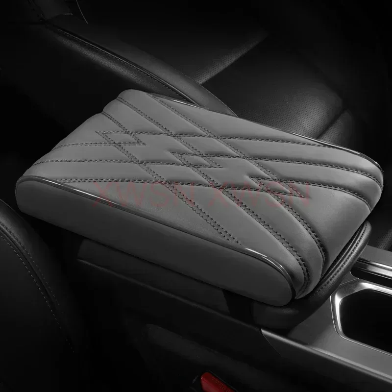 Universal Style Nappa Leather Car Armrest Box Mat for Renault Clio Talisman Chevrolet Sail Fiat Pailo Bravo Interior Accessories