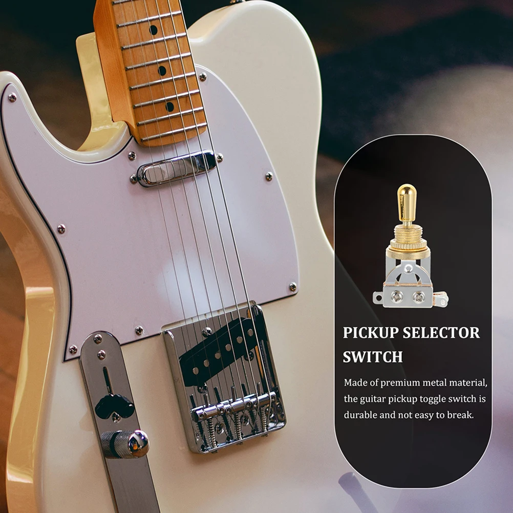 

2Pcs 3 Way Toggle Switch for Electric Guitar Metal Pickup Selector Durable Replacement Style Guitar Accessories