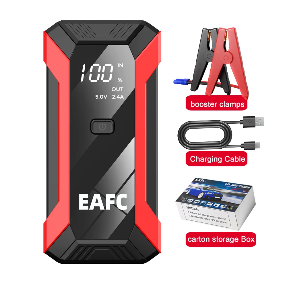 EAFC 3000A Auto-Starthilfe, leistungsstarke Powerbank, Autobatterie-Booster, 12V Auto-Startgerät für Benzin 6.0L, Diesel 4.0L – Detail 1