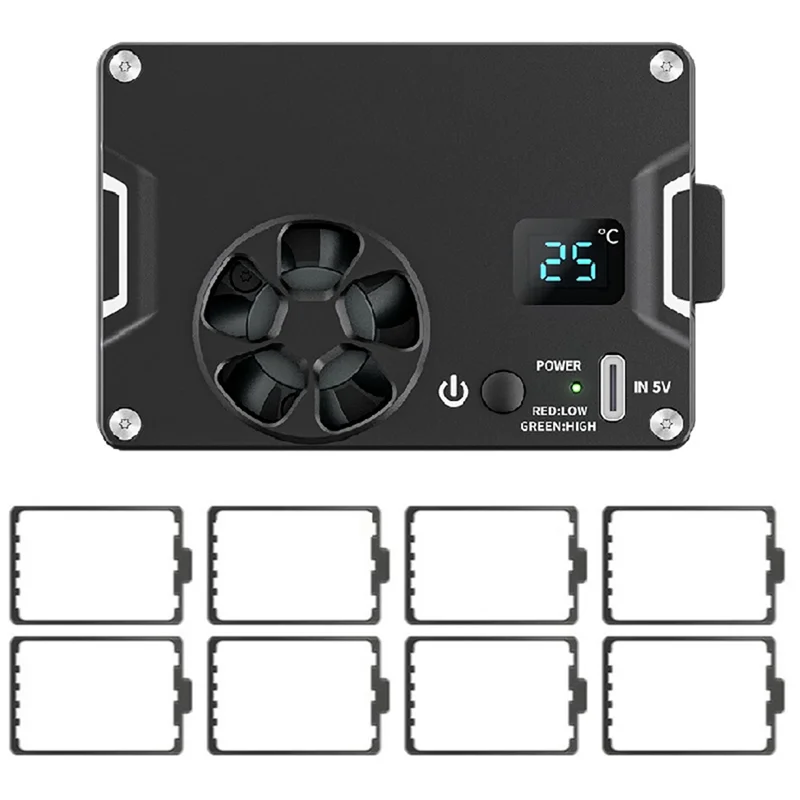 FORW-New Camera Fan For A7M4/ZVE1/R8 Outdoor Live Vlog With Lithium Battery Semiconductor Cooling Radiator Fan Camera Cooler