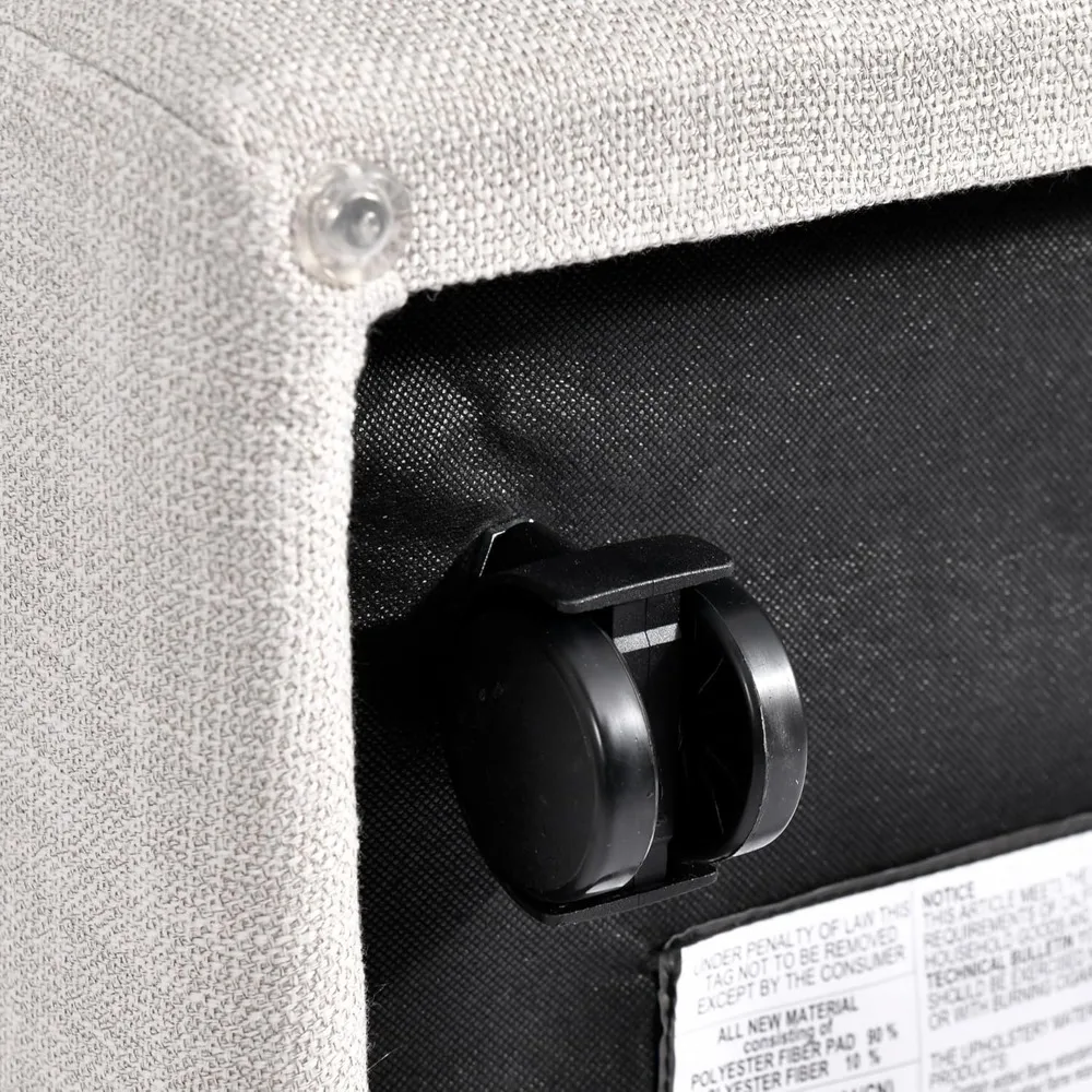 Krzesła do jadalni tapicerowane na kółkach, zestaw 2 szt., nowoczesne krzesła bez podłokietników na kółkach z lnu do jadalni/sypialni