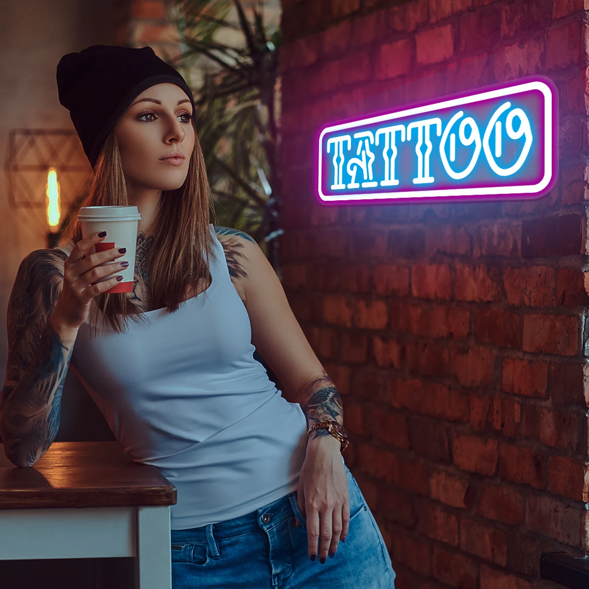 Tattoo neon sign for the room TATTOO shop decoration bar atmosphere lighting to create atmosphere Led neon light