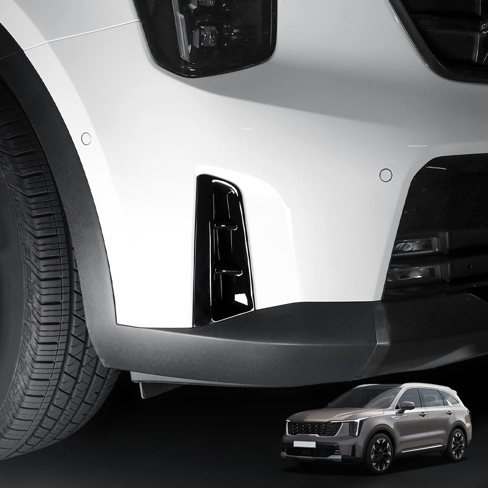 For Kia Sorento MQ4 2024-2026 2PCS Carbon Fiber Front Fog Lamp Cover Trim Exterior Accessories