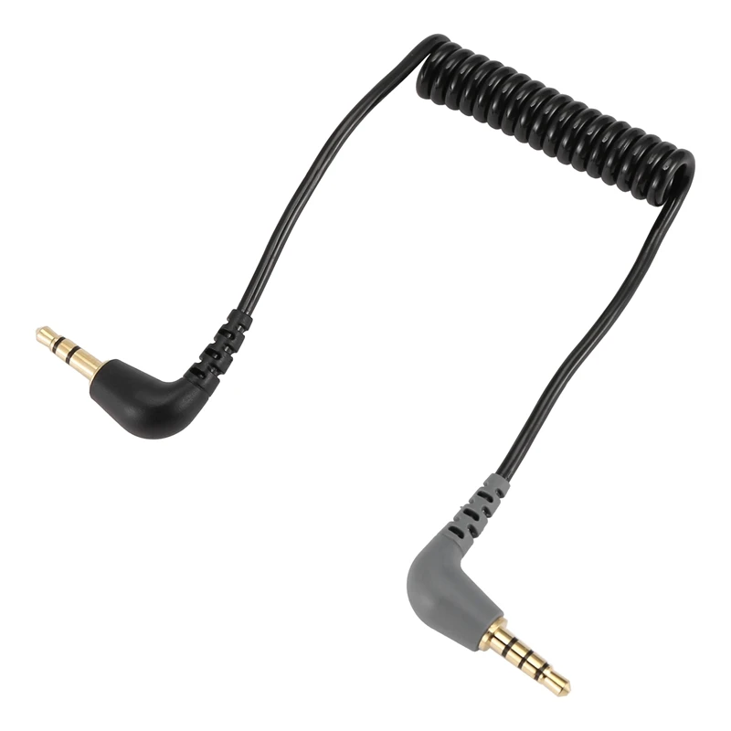 ปรับ TRS ถึง TRRS ไมโครโฟนเปลี่ยนสายเคเบิลสปริงขดลวดสายเชื่อมต่อสายไฟสําหรับ RODE SC7