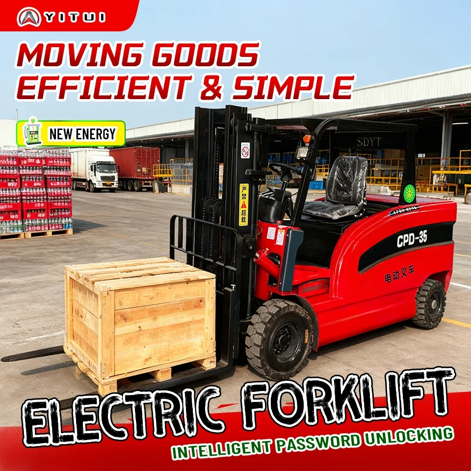 Wózek elektryczny typu stacker 2.0 ton, model 2025, w pełni elektryczny wózek widłowy, typ stojący, podnośnik do palet, udźwig 3000 kilogramów.