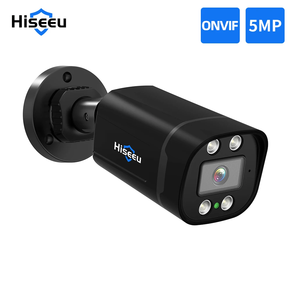 

Hiseeu Full Color 5MP AHD Camera Outdoor Night Vision Home Video Human Detection CCTV Security Surveillance Analog Cameras H.265