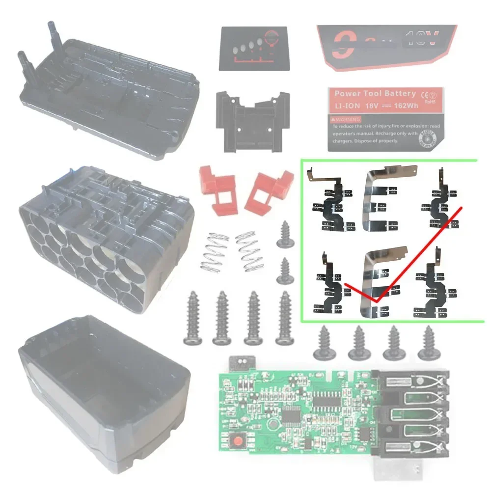 Литий-ионный аккумулятор 18650, соединительная никелированная пластина для Milwaukee 18 В 3,0 Ач 6 Ач 9 Ач для аккумуляторной батареи M18 5/10/15 аккумуляторных элементов