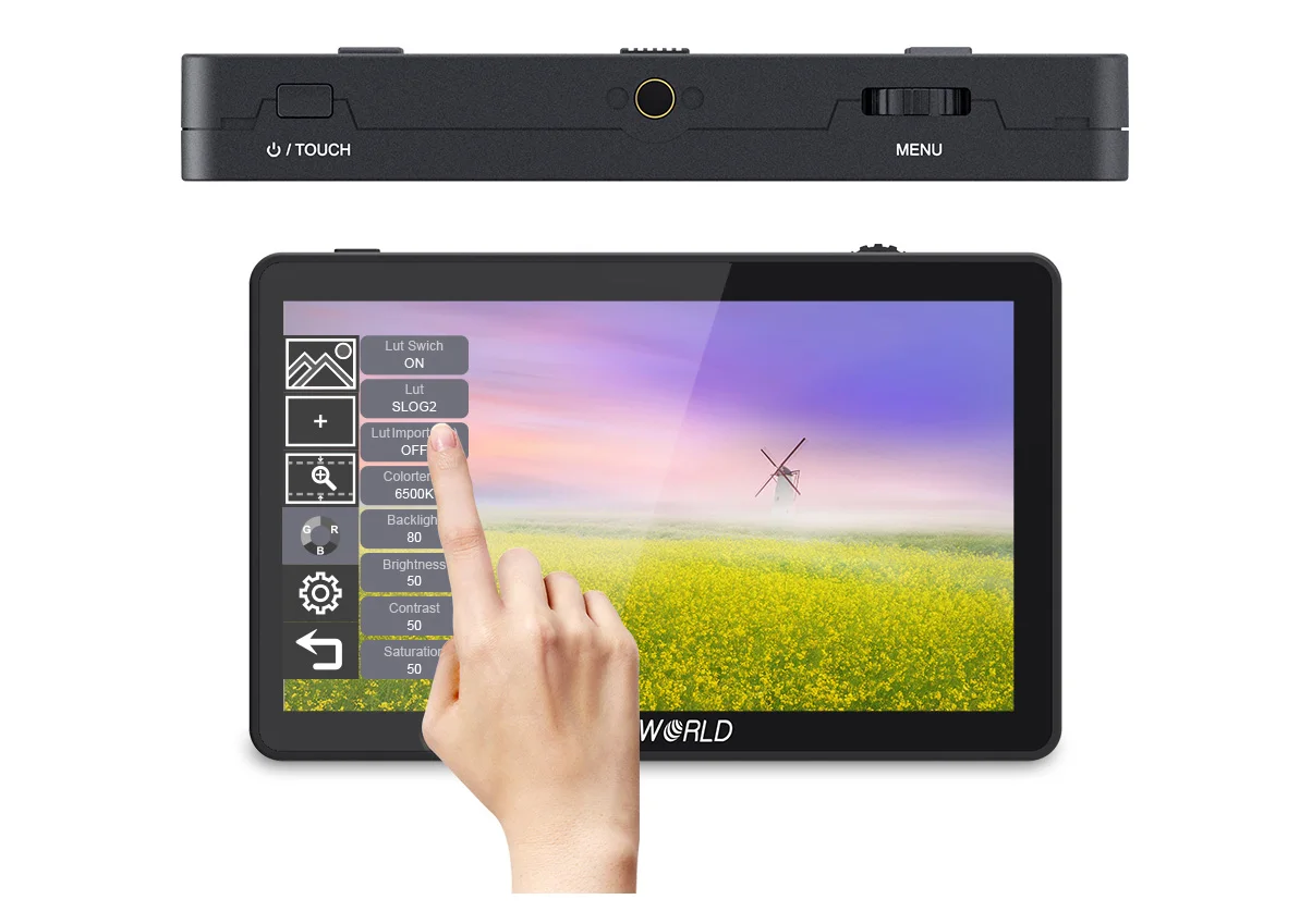 FEELWORLD F6 plus V2 Monitor de toque na câmera de 6 polegadas 4K HDR 3D LUT FHD 1920x1080 IPS Display Focus Assist para DSLR/Vídeo