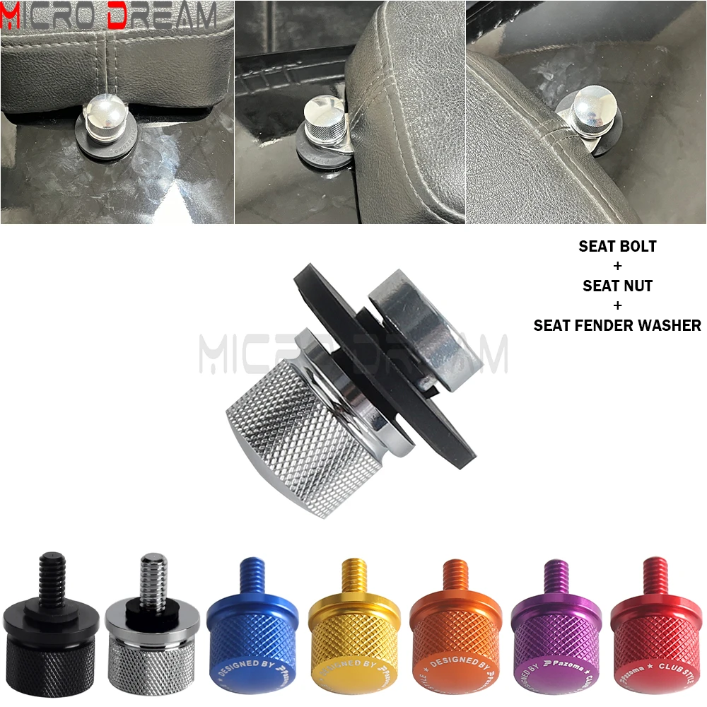 Motorcycle Seat Cushion Non-Slip Adapter Rear Fender Rubber Gasket Mounts Bolt Nut For Harley Sportster XL Touring Dyna Softail