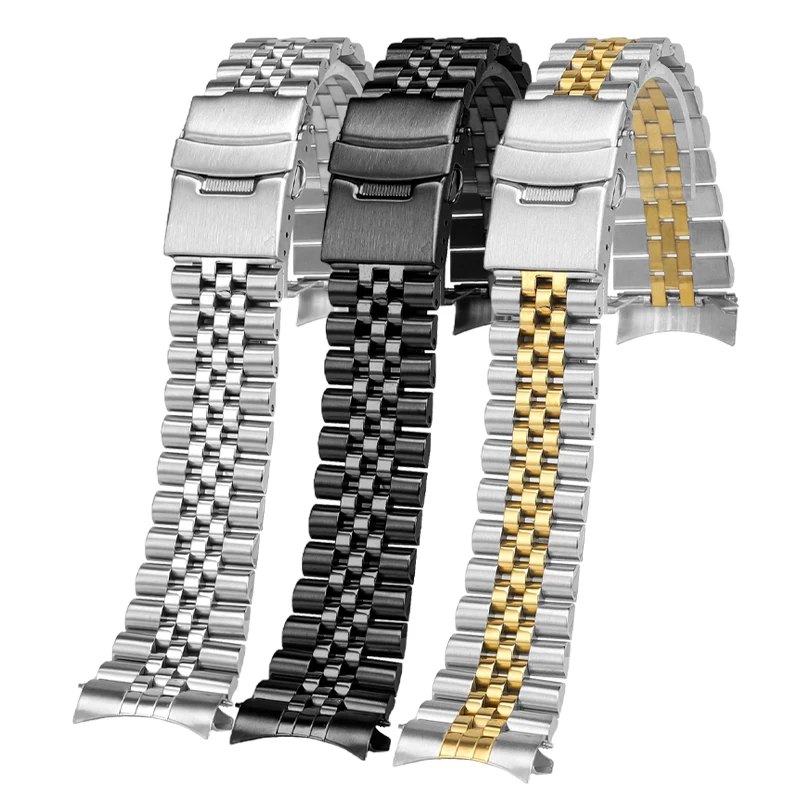 حزام ستانلس ستيل لسيكو رقم. 5 SKX007 skx009 ساعة 20 22 ملم سوار منحني لأويستر SSK003 ليوبيل منحني 2027