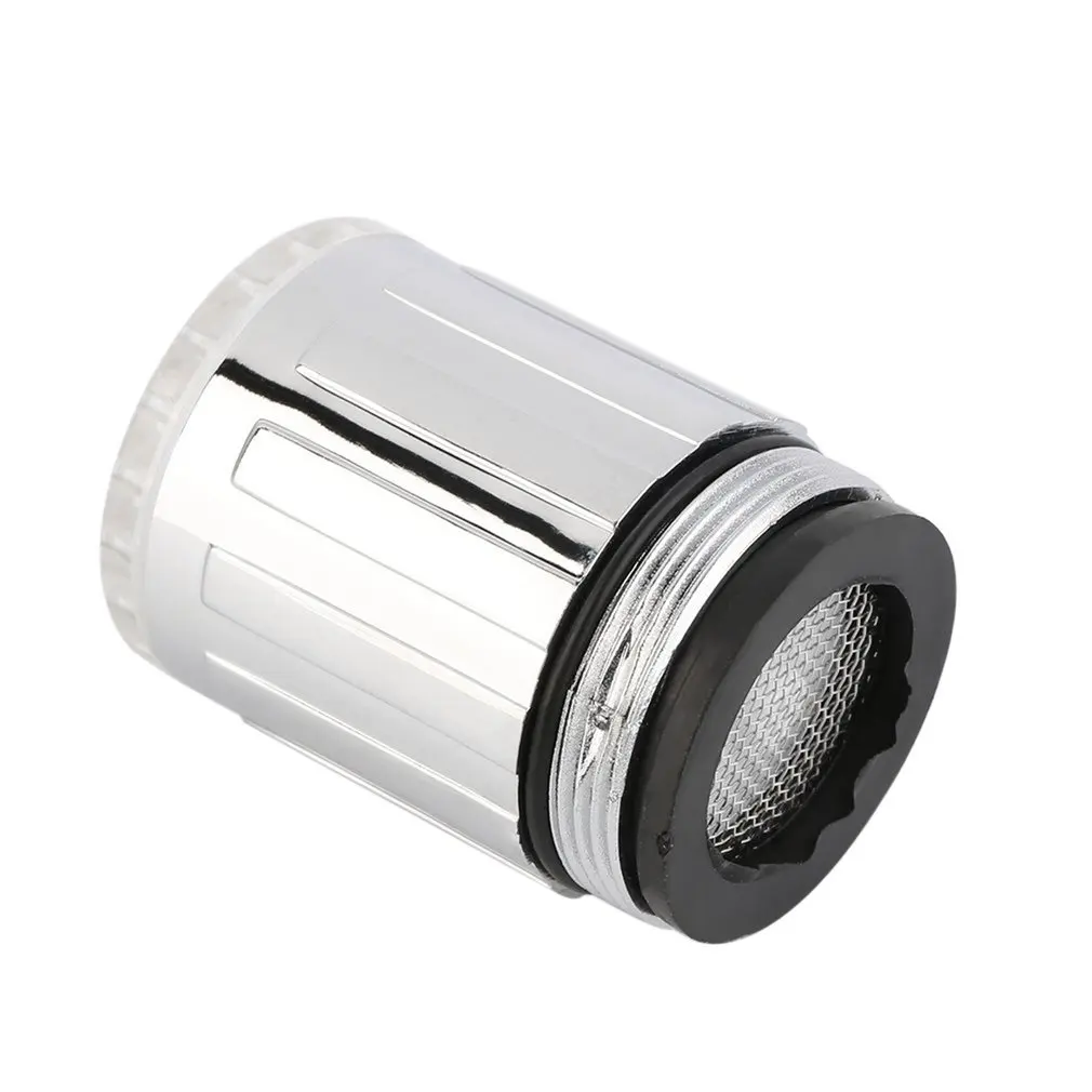 LED Faucet 3-Color Light-up Temperature Sensor Kitchen Bathroom Shower Discolored Glow Faucet Water Saving Nozzle Head