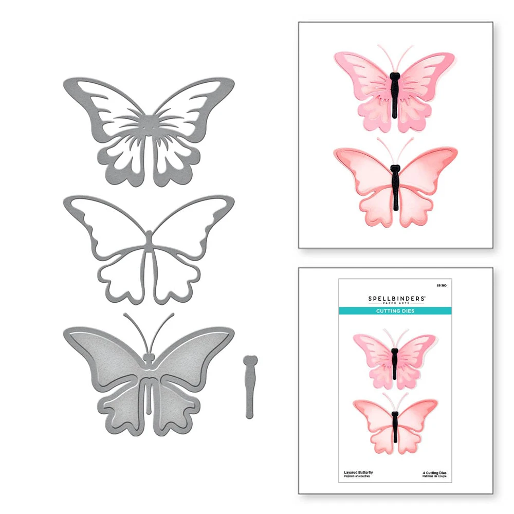 2024 New Butterfly Three Piece Set Metal Cutting Dies for Scrapbooking Paper Craft and Card Making Embossing Decor No Stamps