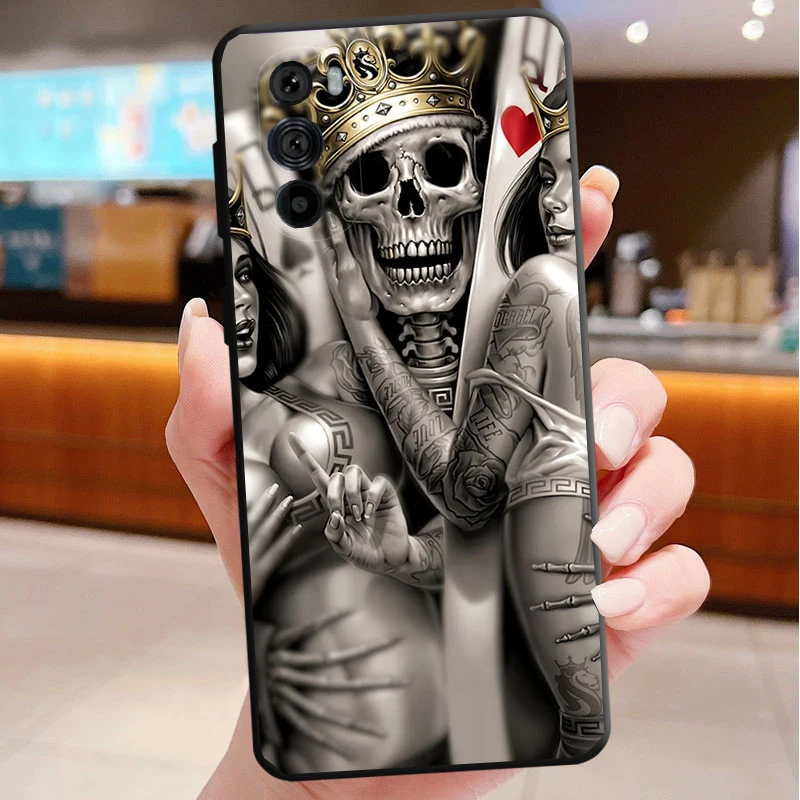 

Grim Reaper Skull Skeleton Case For Motorola G Stylus 5G G Play G35 G45 G54 G24 G86 G04S E13 E14 E32 E32S