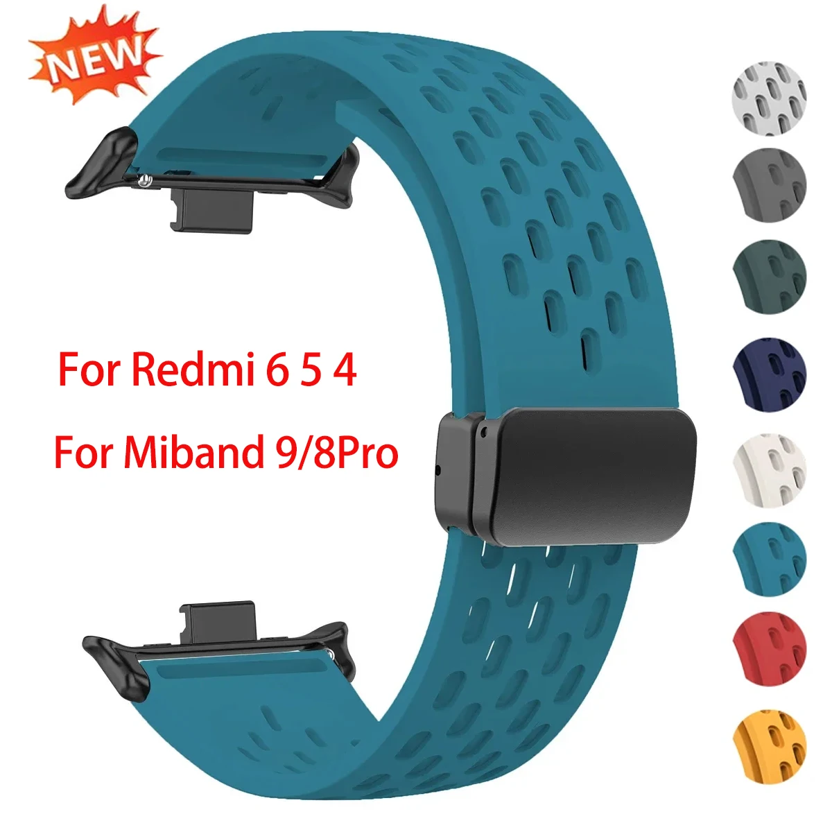 �y�Z�[�����z���C�o�b�N���V���R���X�g���b�v Redmi Watch 6/5/4 �X�|�[�c�o���h Mi Band 8 Pro/9 Pro Correa 20/22mm �ʋC���u���X���b�g