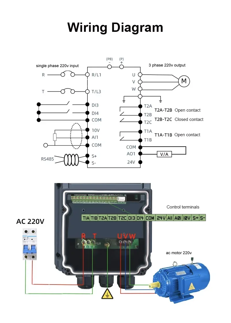 IP66 4kw VFD Variable Frequency Drive 220V Single Phase to 3 Phase Frequency Converters for Industrial & Water Pump