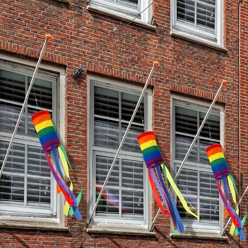 Long Tail Windsock Rainbow Column Windsock Outdoor