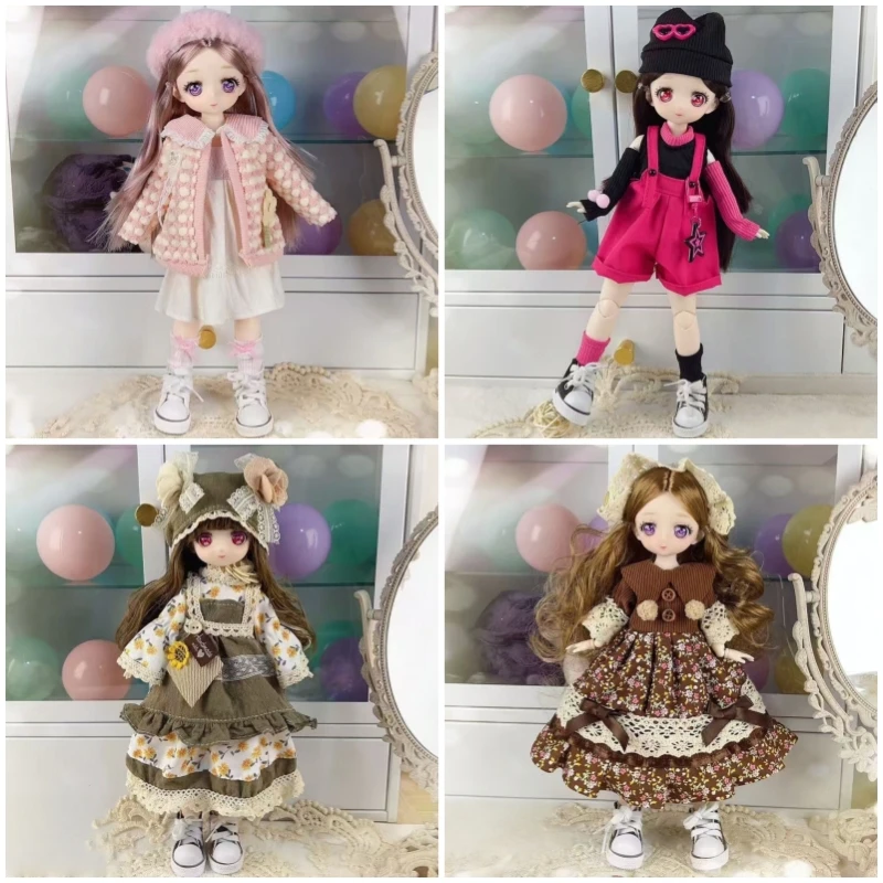 

1/6 BJD Doll Clothes Trendy 30cm Doll Changing Clothing Outfit Replacement Fashion Princess Dress Girl Toy Gift Doll Accessories