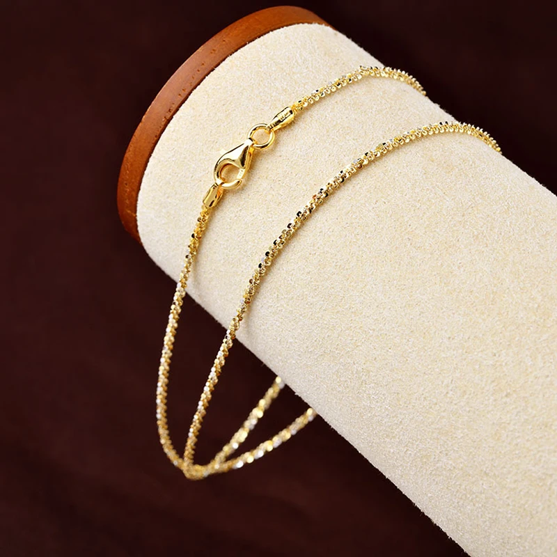 MIQIAO 925 Sterling Silver Necklace Two Tone Chain Jewellery Women Trend 2024 Italy Silver 925 Real Choker Female High Quality
