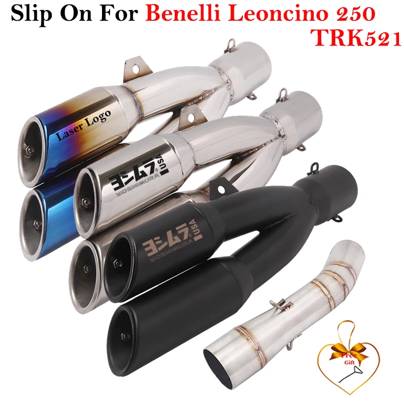

For Benelli 502c TRK502C Motorcycle Escape Moto Systems Motorcycle Exhaust Muffler Middle Link Pipe Modified Removable DB Killer